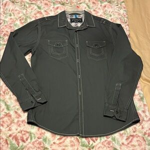 Tranquility by Colorado Clothing Charcoal Button-Down Shirt